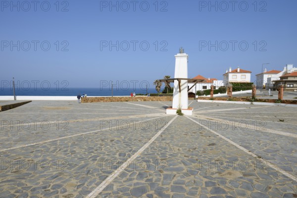 Viewing terrace on the coast, Zambujeira do Mar, Alentejo, Portugal
