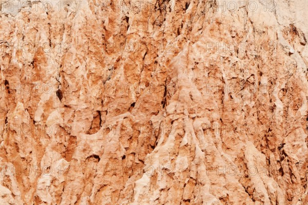 Eroded sandstone cliffs on the coast, Algarve, Portugal