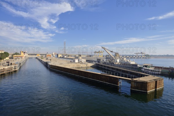 Esna ship lock, Esna barrage, Esna, Egypt