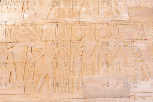 Relief on the double temple of Kom Ombo, Kom Ombo, Egypt