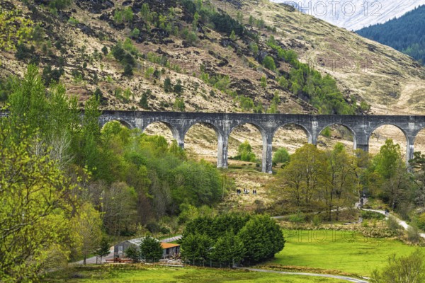 Glenfinnan Viaduct, Loch Shiel, River Finnan, West Highland, Scotland, United Kingdom