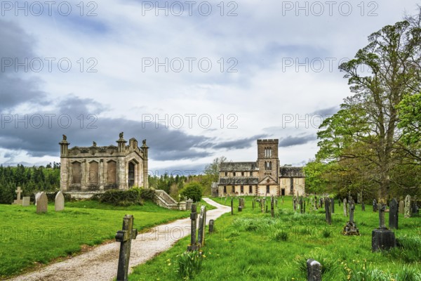St Michael Church and Cemetery, Lowther Castle and Gardens, Lowther, Cumbria, England, United Kingdom