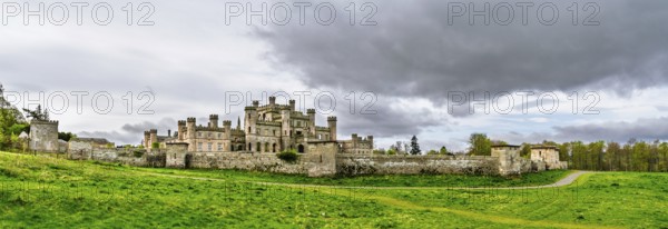 Panorama of Ruins of Lowther Castle and Gardens, Lowther, Cumbria, England, United Kingdom