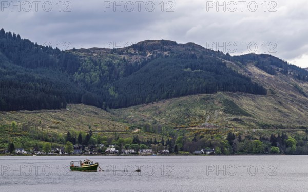 Boats on Invershiel, Loch Duich, Scotland, UK