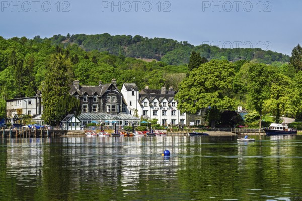 Boats on Windermere Lake, Fell Foot Park, Lake District, Cumbria, England, United Kingdom