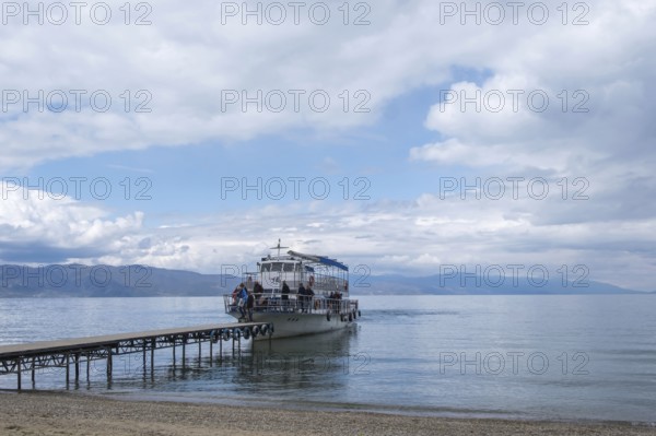 Excursion boat on Lake Ohrid, North Macedonia