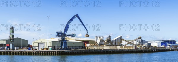 Panorama of Port Docks in Poole, Dorset, England, United Kingdom