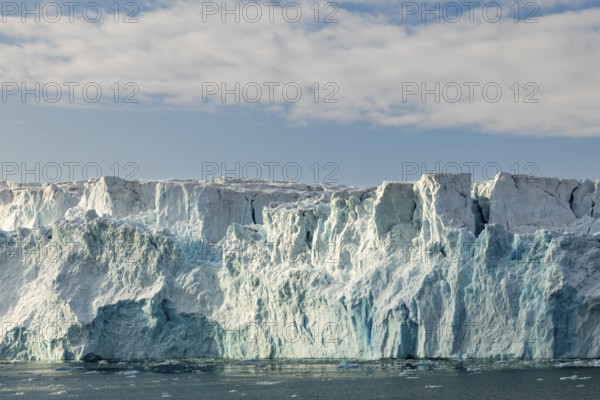 Glacier tongue, ice, break-off edge, sea, Lillienhöökbreen, Spitsbergen, Svalbard