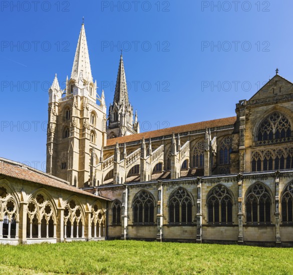 Panorama of Cathedrale Sainte-Marie in Bayonne, Basque Country, Southwest France