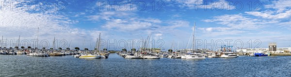 Panorama of Marina and Beach in Arcachon, Gironde, France