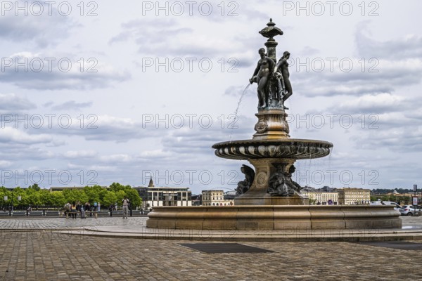 Fontaine des Trois Graces, Place de la Bourse, Bordeaux, Gironde, Nouvelle-Aquitaine, France