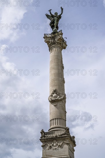 Fontaine du Char du Triomphe de la Concorde, Place des Quinconces, Bordeaux, Gironde, Nouvelle-Aquitaine, France