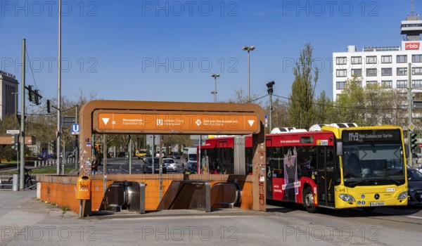 Entrance to the road tunnel at Messedamm in Berlin-Charlottenburg, Berlin, Germany