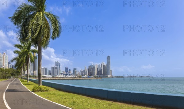 Panoramic view of skyline of Panama City downtown and financial center