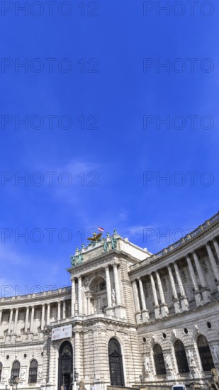 Austria, Vienna, famous Hofburg palace and Heldenplatz - Heroes Square plaza