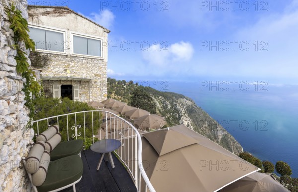 France, French Riviera, Eze Village scenic views and old town streets