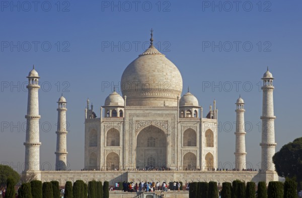 Taj Mahal or Taj Mahal in the morning light, mausoleum, Agra, Uttar Pradesh, India