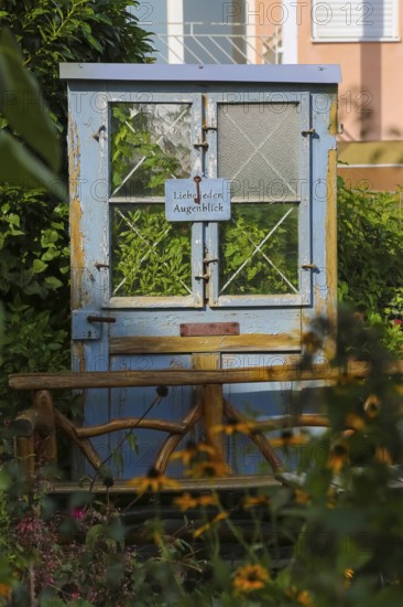 Kässtadel, KäStadel, on the lake, specialist cheese shop with bistro, cheese shop, delicatessen, café, regional cuisine, small restaurant, garden, idyll, still life, old door, time out, stop off, Oberuhldingen district, Uhldingen-Mühlhofen municipality, Lake Constance district, Baden-Württemberg, Germany