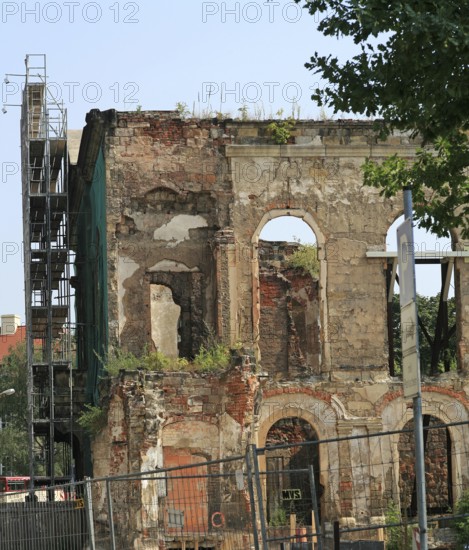 Kurländer Palais, ruin from the Second World War, reconstruction, Old Town, Dresden, Germany