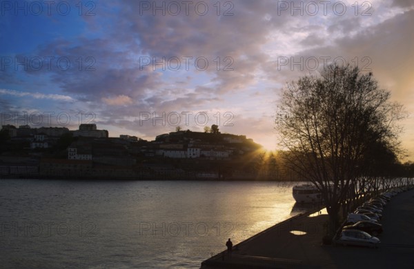 Beautiful and colorful Porto Streets near Rio Douro in historic center