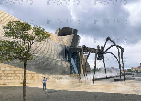 Bilbao, Spain, October 23, 2025: Guggenheim Museum of modern and contemporary art in Bilbao, Spain