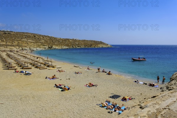 Mykonos, Cyclades, Greece - Lia Beach in the southeast of the island