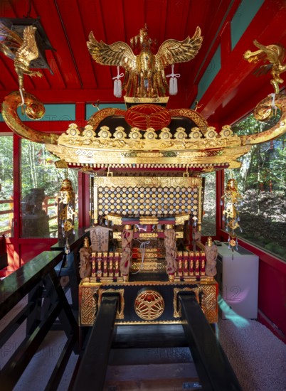 Mikoshi, religious palanquin, portable shrine, deities, Hakone shrine, Shinto shrine, Hakone, Japan