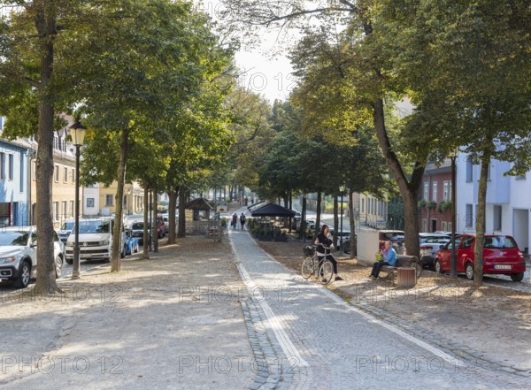 Allee Lindenring between the two old town centers in Naumburg (Saale), Saxony-Anhalt, Germany