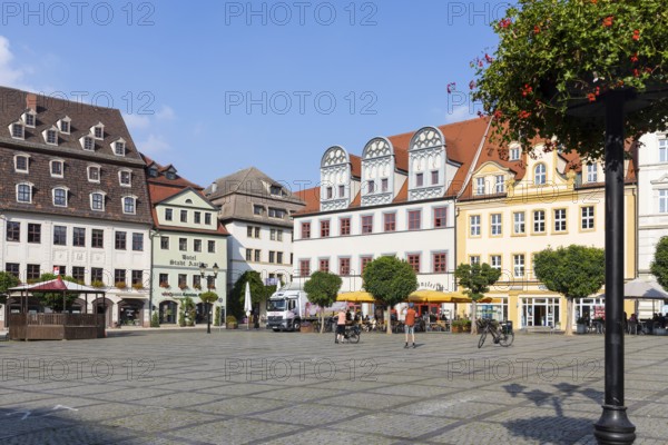 Market square with historic buildings, Naumburg (Saale), Saxony-Anhalt, Germany