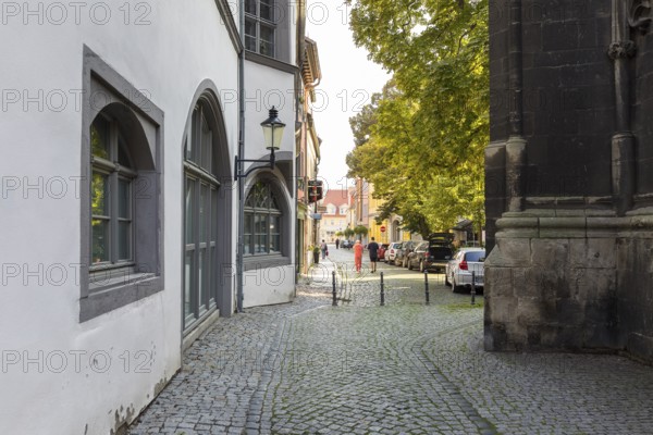 Topfmarkt hinter der Stadtkirche St. Wenzel, Naumburg (Saale), Saxony-Anhalt, Germany