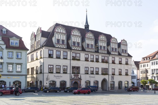 Renaissance-style town hall on the market square in Naumburg (Saale), Saxony-Anhalt, Germany