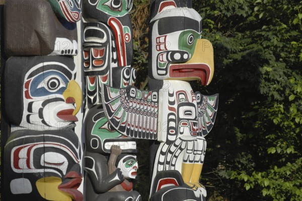 Totem, Totem Pole, Totem Poles, Stanley Park, Vancouver, British Columbia, Canada