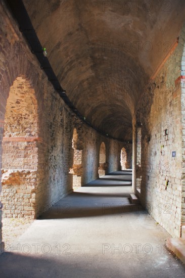 Historical tour, Roman Amphitheatre, Amphithéâtre romain ou Arènes, interior modernized and rebuilt, Fréjus, Provence-Alpes-Côte d'Azur region, France