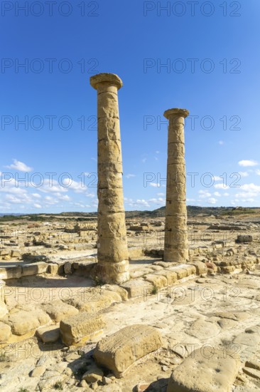 Yacimiento romano de los Bañales, Roman archaeological site of Los Banales, near Layana, Zaragoza province, Aragon, Spain