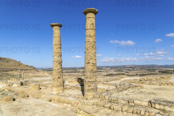 Yacimiento romano de los Bañales, Roman archaeological site of Los Banales, near Layana, Zaragoza province, Aragon, Spain