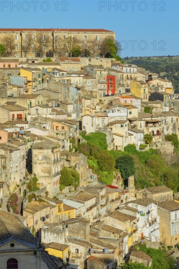 Elevated view of Ragusa Ibla, Ragusa Ibla, Ragusa province, Sicily, Italy