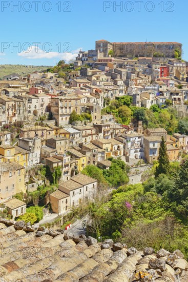 Elevated view of Ragusa Ibla, Ragusa Ibla, Ragusa province, Sicily, Italy