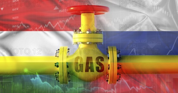 Russian gas export pipeline to Hungary. Gas exports from Russia to Hungary on financial chart