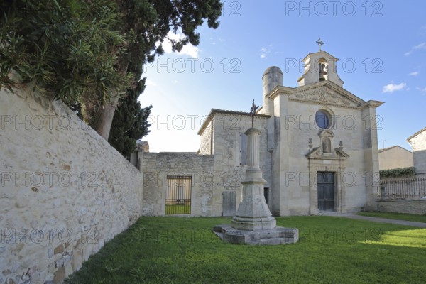 Baroque Chapelle des Pénitents Gris and Cross, Penitents, Church, Aigues-Mortes, Gard, Camargue, Provence, France