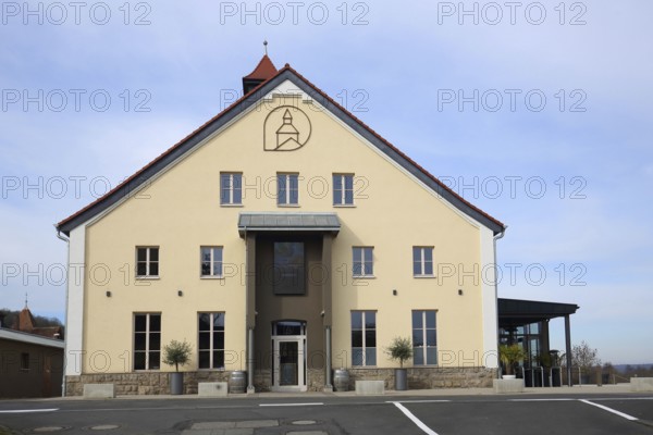 Restaurant Flockenwerk, modern building, Ochsenfurt, Lower Franconia, Franconia, Bavaria, Germany