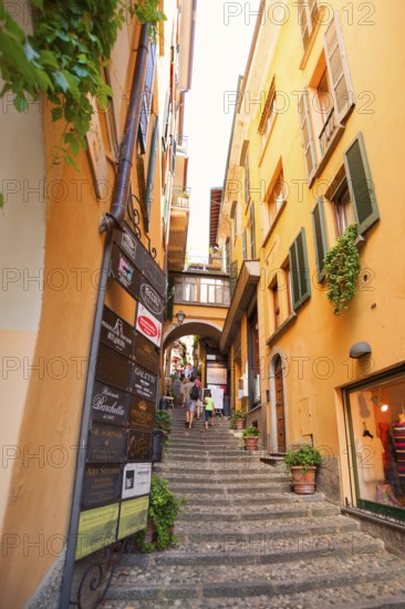 Bellagio, picturesque small town with views of the Alps, Lake Como, Italian Lago di Como, one of the Upper Italian lakes, Lombardy region, Italy