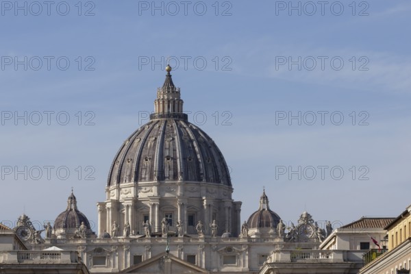Dome of St. Peter's Basilica in the Vatican city, Rome, Italy