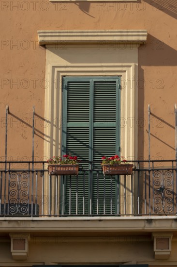 Window of a building in the city of Rome, Italy
