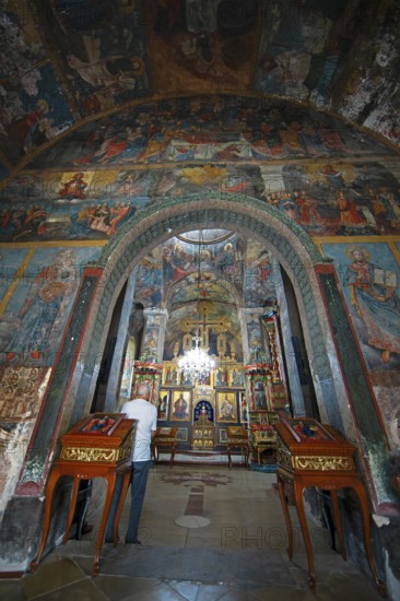 Frescoes in Krusedol monastery, interior view, Krušedol Prnjavor, Vojvodina Province, Serbia