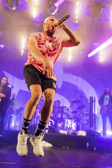 Mal Élevé (Pablo Charlemoine), singer of Irie Révoltés live on Irieunion - Le Re-Tour pour une année! Tour in Berlin's Columbiahalle on 31.10.2025