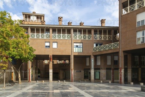 Museo del Puerto museum building, Roman port remains, Zaragoza, Aragon, Spain