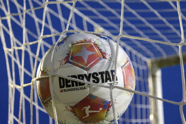 Close-up of the soccer ball of the 2025/26 Bundesliga (symbolic image)
