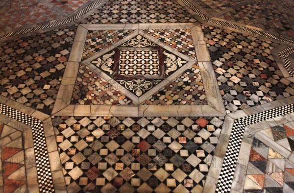 Floor mosaic in the Basilica di San Marco, St. Mark's Basilica, Venice, Veneto, Italy