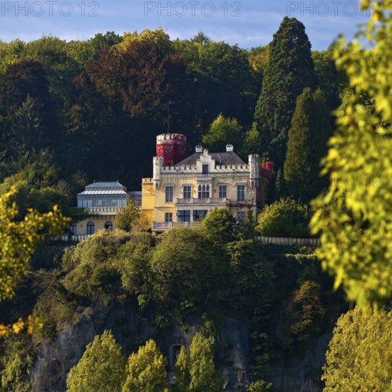 Marienfels Castle, former residence of entertainer Thomas Gottschalk, Remagen, Rhineland-Palatinate, Germany