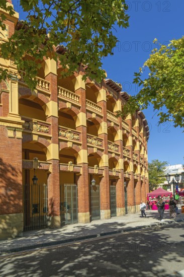 Plaza de Toros de la Misericordia historic bullring building, city of Zaragoza, Aragon, Spain